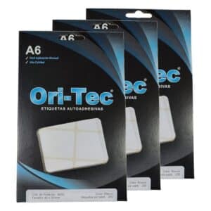 Etiquetas Adhesivas A6 - Blanco "ORI-TEC" 72x33